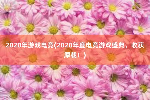 2020年游戏电竞(2020年度电竞游戏盛典，收获厚载！)