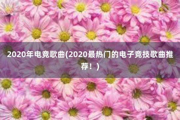 2020年电竞歌曲(2020最热门的电子竞技歌曲推荐！)