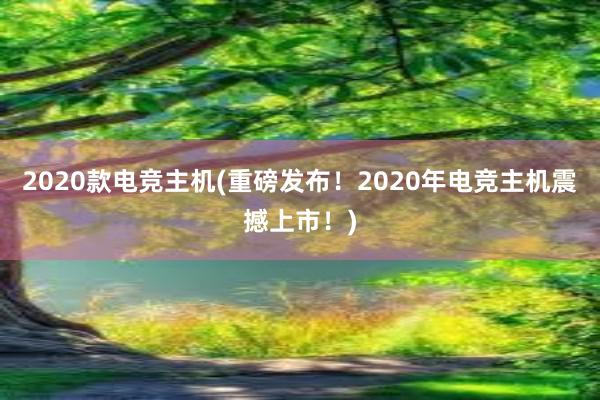 2020款电竞主机(重磅发布！2020年电竞主机震撼上市！)