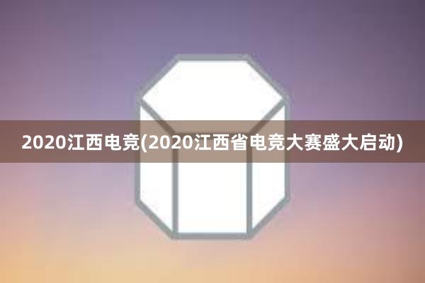 2020江西电竞(2020江西省电竞大赛盛大启动)