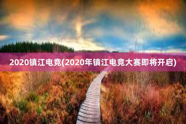 2020镇江电竞(2020年镇江电竞大赛即将开启)