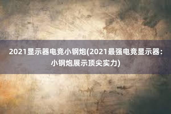 2021显示器电竞小钢炮(2021最强电竞显示器：小钢炮展示顶尖实力)