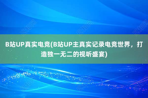 B站UP真实电竞(B站UP主真实记录电竞世界，打造独一无二的视听盛宴)