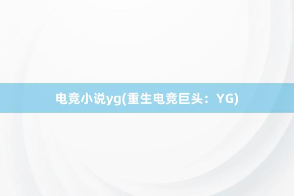 电竞小说yg(重生电竞巨头：YG)