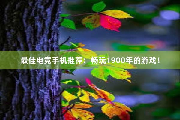 最佳电竞手机推荐：畅玩1900年的游戏！