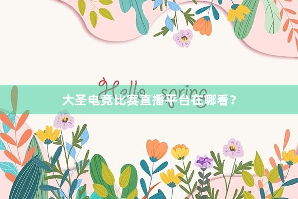 大圣电竞比赛直播平台在哪看？