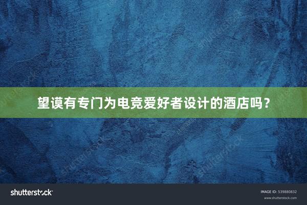 望谟有专门为电竞爱好者设计的酒店吗？