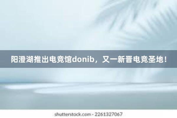 阳澄湖推出电竞馆donib，又一新晋电竞圣地！